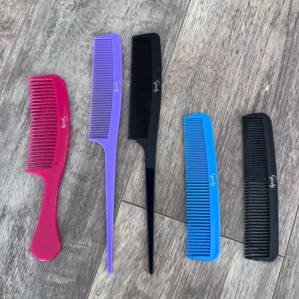Goody Colorful Hair Comb Set - Pocket, Rake, and Tail Assorted Combs